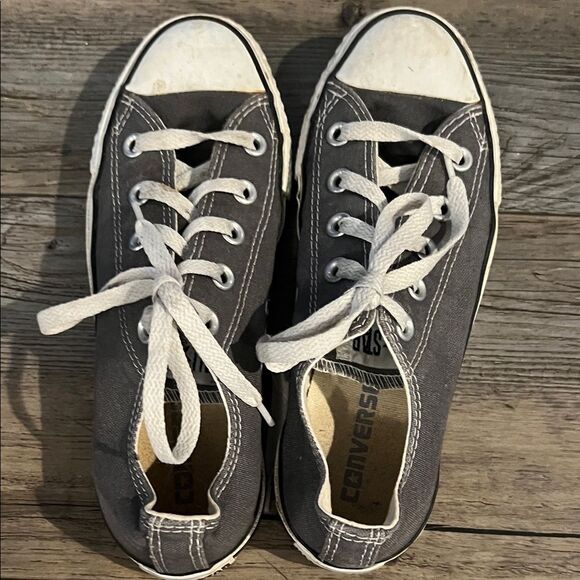 Converse Charcoal and White Low-Top Sneakers - Picture 5 of 8